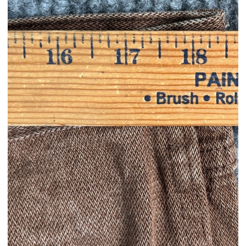 Wrangler Cowboy Cut Jeans 37x29.5 Brown Y2K Western Rodeo Distressed - Picture 6 of 11